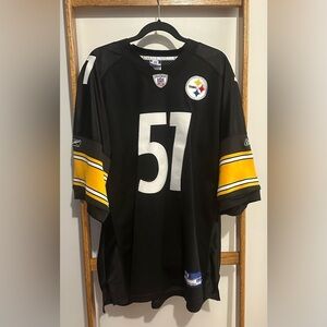 Black James Farrior Pittsburgh Steelers Jersey